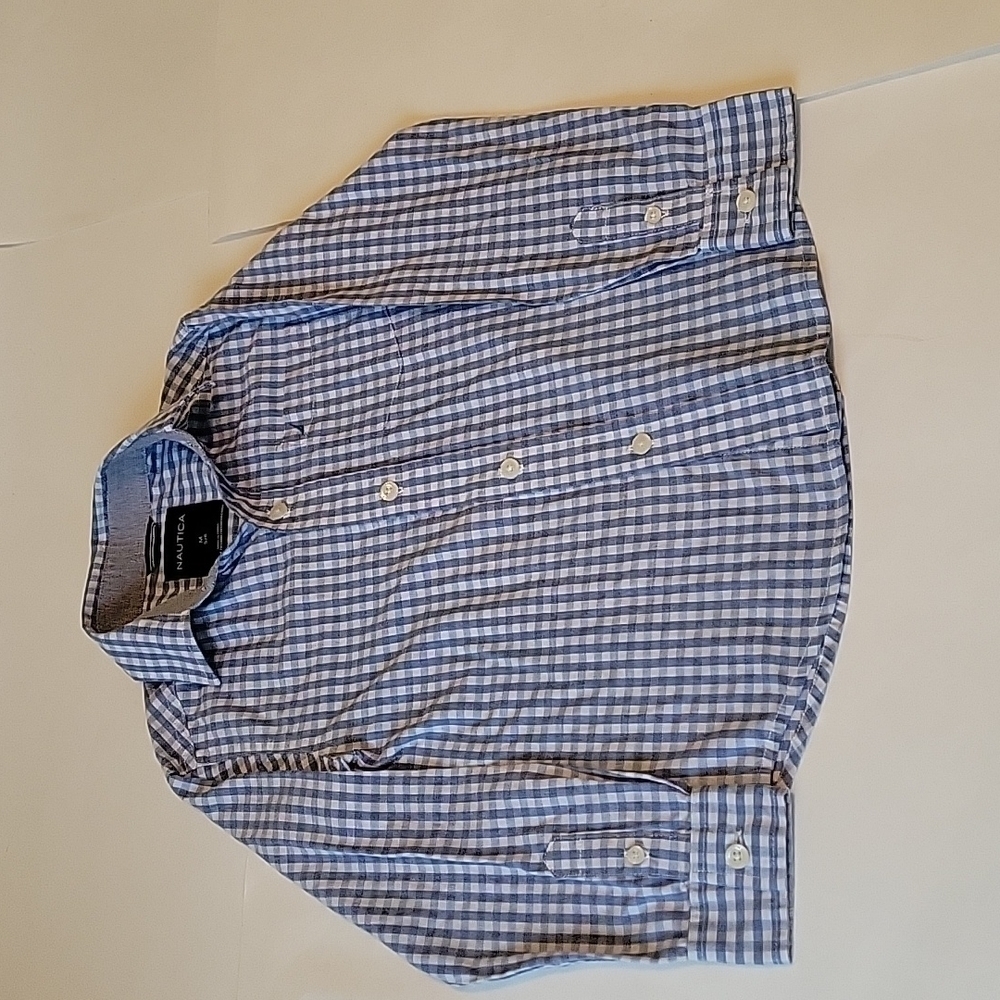 NAUTICA Boy's Dress Shirt, Sz S (5/6), Long Sleeves